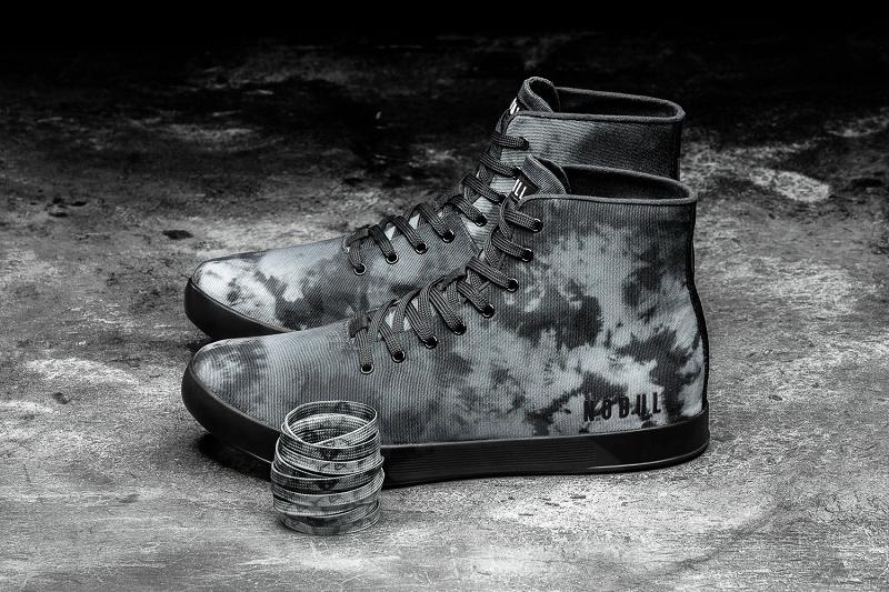 Nobull High-Top Dark Cloud Tie-Dye Canvas Women's Trainers Dark | USA T1969C